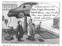 autowerkstatt,haareschneiden