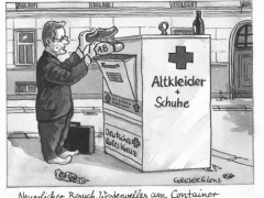 Westerwelle am Container