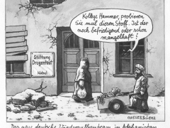 Greser&Lenz fÃ¼r die Politik, 2.4.2004, Afghanistan, dt. Wiederaufbauteam, Drogentest