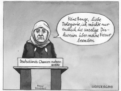 Greser&Lenz fÃ¼r die Politik, 6.12.2004, CDU-Parteitag, Merkel mit Kopftuch