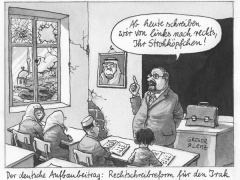 Greser&Lenz fÃ¼r die Sonntagszeitung, 4.6.2004, Irak, Dt. Aufbaubeutrag, Rechtschreibreform