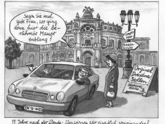 Wiedervereinigung,Mauer durch Dresden