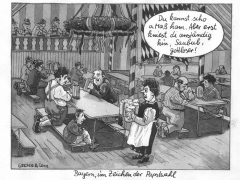 Papstwahl,Kniende im Bierzelt