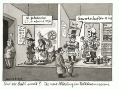 Streik, Gewerkschaftler im Folkloremuseum