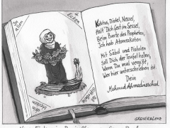 poesiealbum von george bush, ahmadineschad, atomraketen