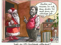 SPD-Vorsitzender Beck und der unrasierte Weihnachtsmann