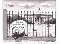 Bush wird einsam, selbst der Hund haut ab