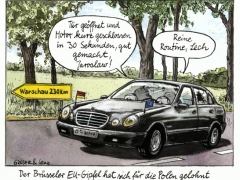 Polen aunf dem EU-Gipfel, Autoklau