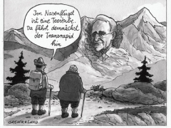 Stoiber-Nordwand, Transrapid, Teestube