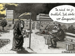 Tod, Alter langweilt sich zu Tode