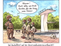 Arschbombe, Krieg ums Wasser