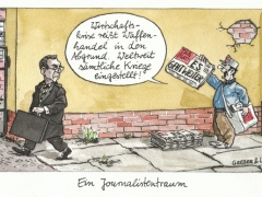 Journalistentraum, Krise im Waffenhandel, Kriege eingestellt