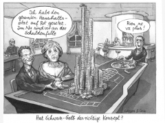 Schwarzgelb, spielt Roulette