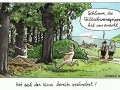 Wildschweinegrippe, Nackte im Wald