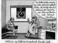 Ärztepfusch, Korkenzieher im Bauch