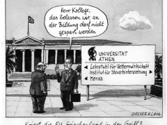 EU kontrolliert Griechenland, Uni Athen
