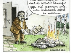 Grass verbrennt seine Bücher