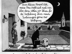 Staubsaugervertreter arbeitet auch nachts