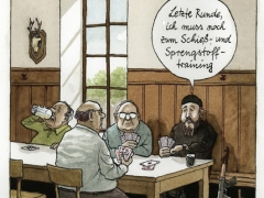 Dschihadist beim Kartenspiel