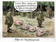 Minuszins, Sparschweine, Jagd
