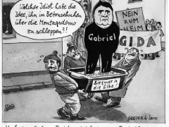 Pegida, Gabriel in Beton