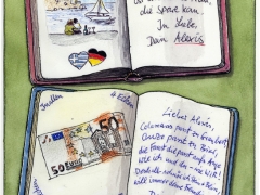 Poesiealbum Merkel Tsipras