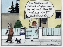 Brexit, Nachbarin mit Hund