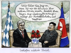 Seehofer bei Kim Jong un, mit Unterze