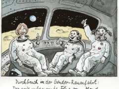 Genderraumfahrt, unbemannt zum Mond