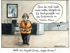 Merkel übergibt an Herrn Merkel