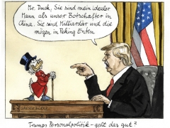 Trump mit Dagobert Duck