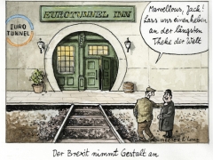 Brexit, Kneipe im Tunnel