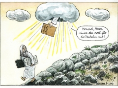 Moses kriegt Grundgesetz von Gott