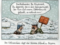 Schneechaos in Bayern