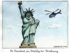 Negerin als Freiheitsstatue