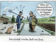 Hygienevorschriften, Stadt und Land