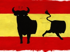 Staat und Recht, spanischer Stier