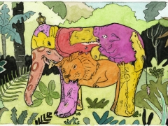 Elefant, aus Tieren zusammengesetzt