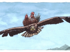 Staat und Recht. Adler und Hühner