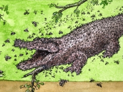 Bienenschwarmkrokodil