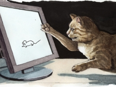 Staat und Recht, Katze, Maus im Computer