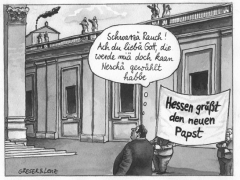 Greser&Lenz für Rhein-Main-Sonntagszeitung, 15.4.2005, Papstwahl, Hessen grüßt