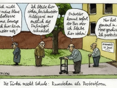 Türkendemos, Rumstehen als Protestform, Altenstift