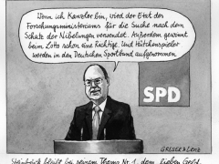 Steinbrück, Thema Geld